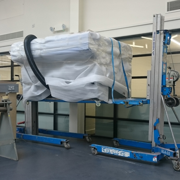 lift and shift of a CNC laser cutter