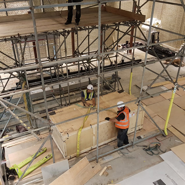 Heavy lift and shift at Apple store in Covent Garden
