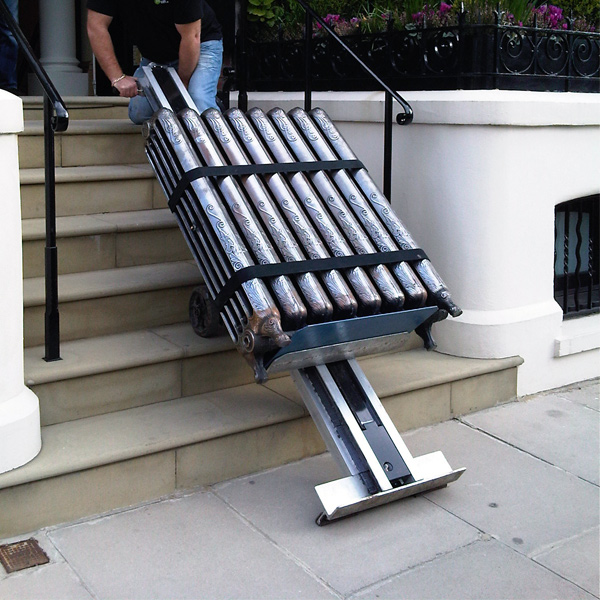 lift and shift stairclimbing a heavy radiator